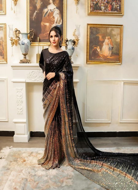 JR 555 Party Wear Premium Georgette Saree Wholesale Suppliers in Mumbai Catalog